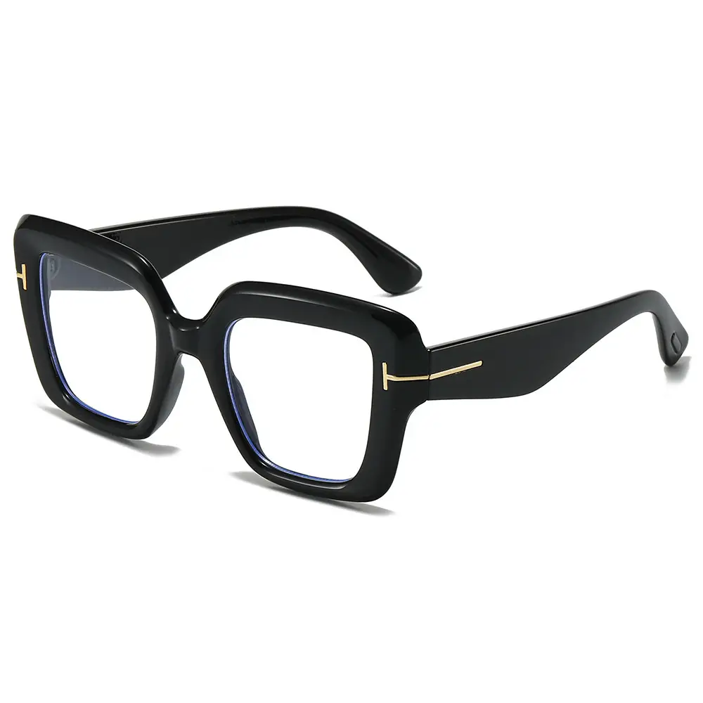 Black Frame Blue Sunglasses for Women - Image 11