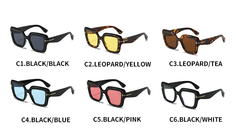 Black Frame Blue Sunglasses for Women — feature 10