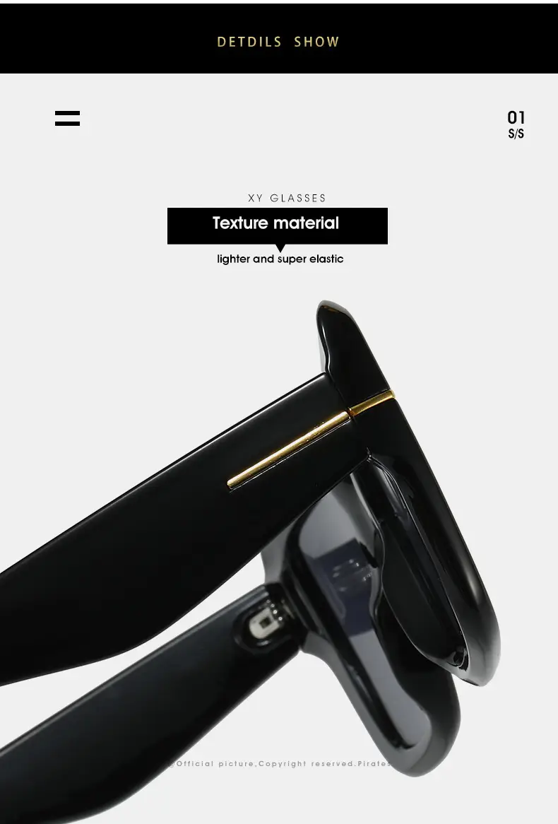 Black Frame Blue Sunglasses for Women — feature 17