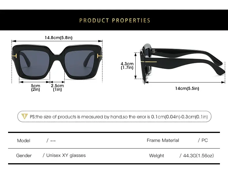 Black Frame Blue Sunglasses for Women — feature 9