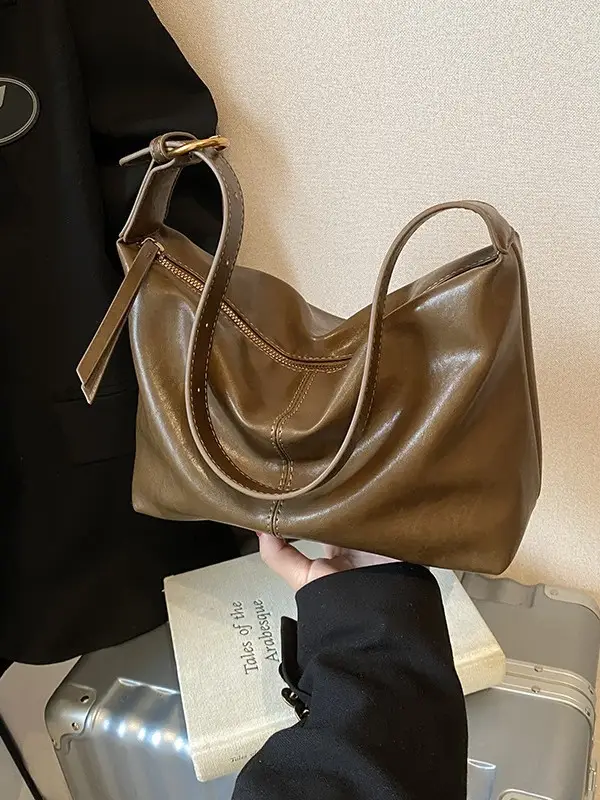 Black Crossbody Bag for Women 2026 Retro Large Capacity - Image 7