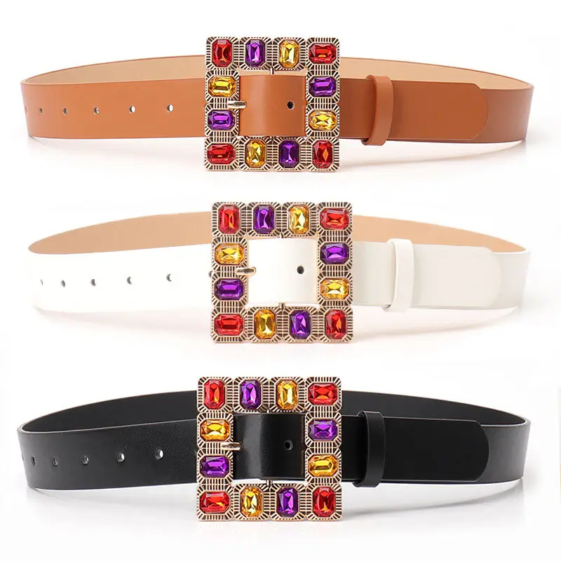 New Diamond Alloy Belt for Women's High-end Fashion