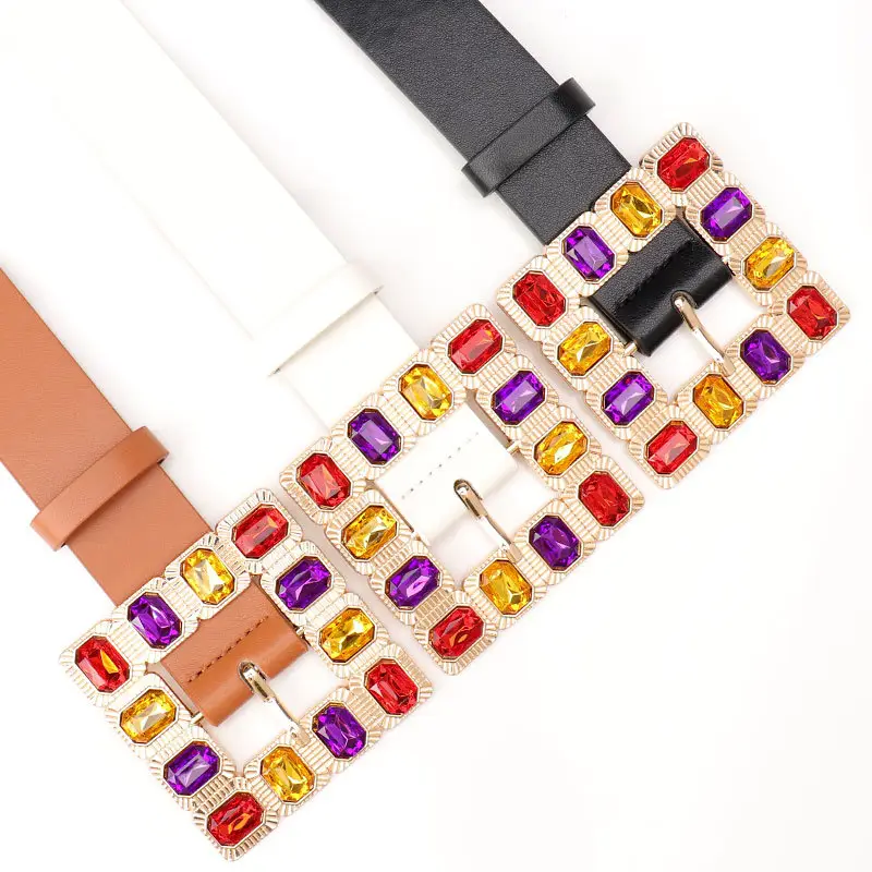 New Diamond Alloy Belt for Women's High-end Fashion