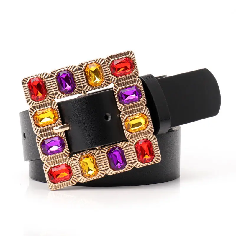 New Diamond Alloy Belt for Women's High-end Fashion