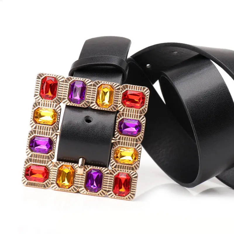 New Diamond Alloy Belt for Women's High-end Fashion