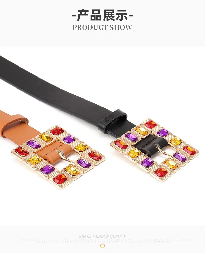 New Diamond Alloy Belt for Women's High-end Fashion — feature 19