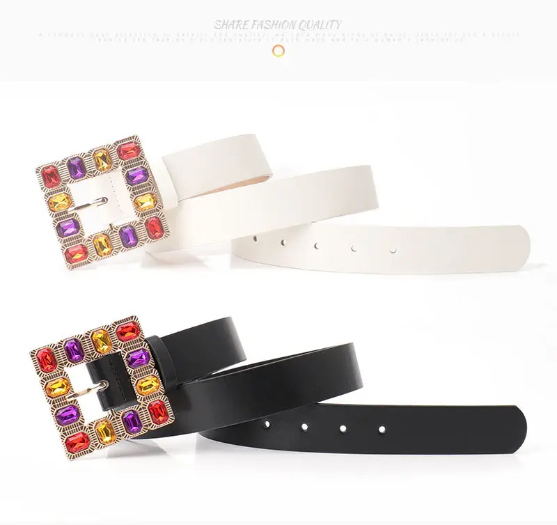 New Diamond Alloy Belt for Women's High-end Fashion — feature 22