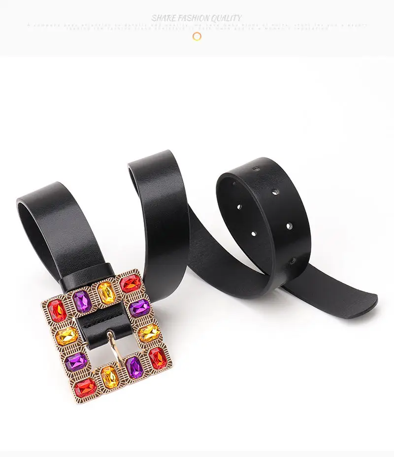 New Diamond Alloy Belt for Women's High-end Fashion — feature 23