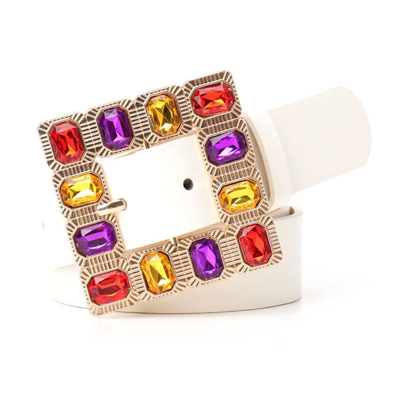 New Diamond Alloy Belt for Women's High-end Fashion