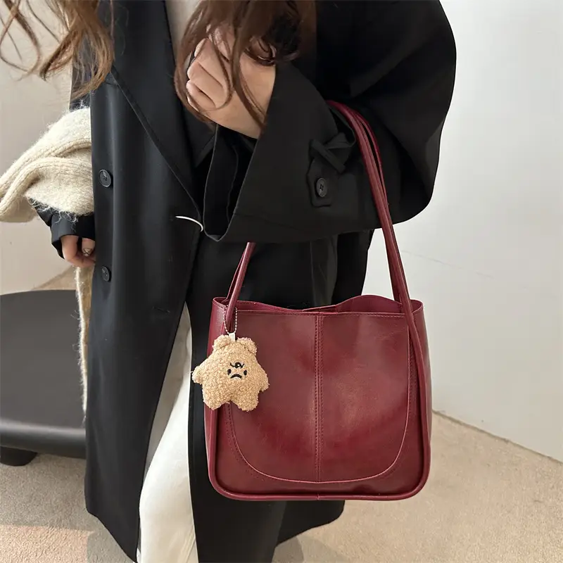 Retro Red Shoulder Bag Women 2025 Autumn Winter - Image 6