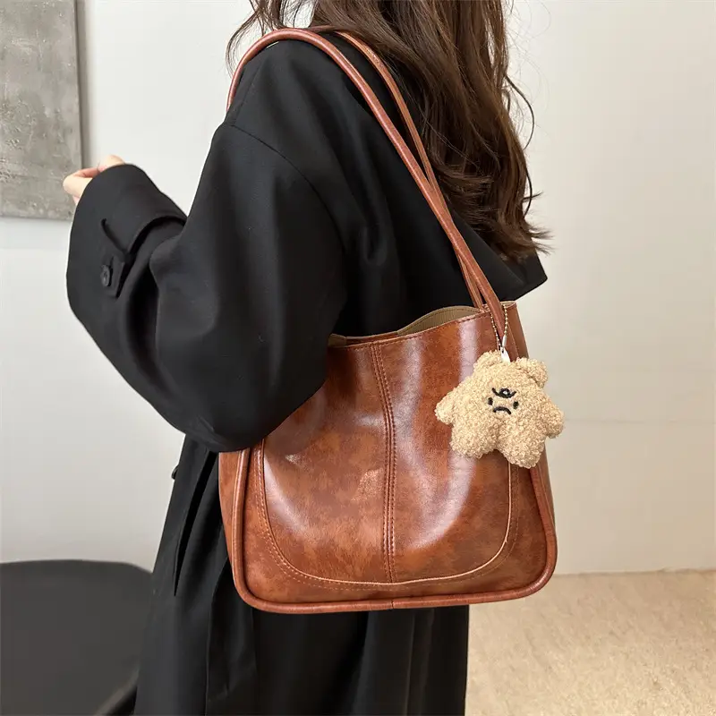 Retro Red Shoulder Bag Women 2025 Autumn Winter - Image 7
