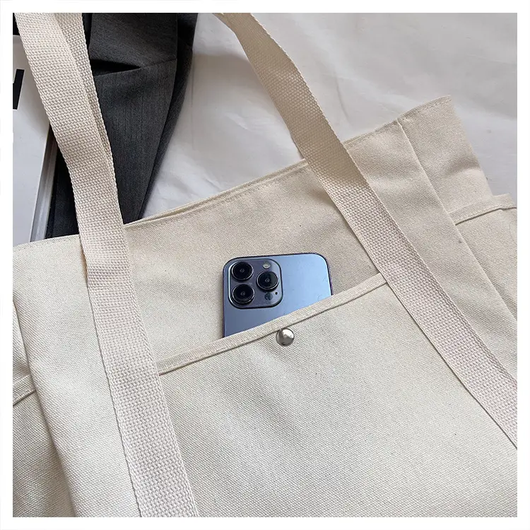 Canvas College Bag Large Capacity Shoulder Bag — feature 10