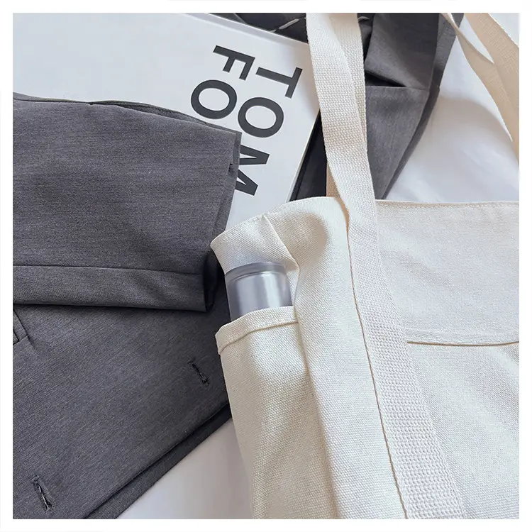 Canvas College Bag Large Capacity Shoulder Bag — feature 11