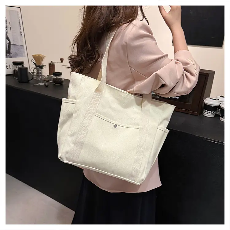Canvas College Bag Large Capacity Shoulder Bag — feature 24