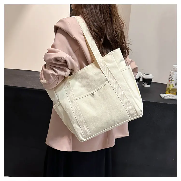 Canvas College Bag Large Capacity Shoulder Bag — feature 26