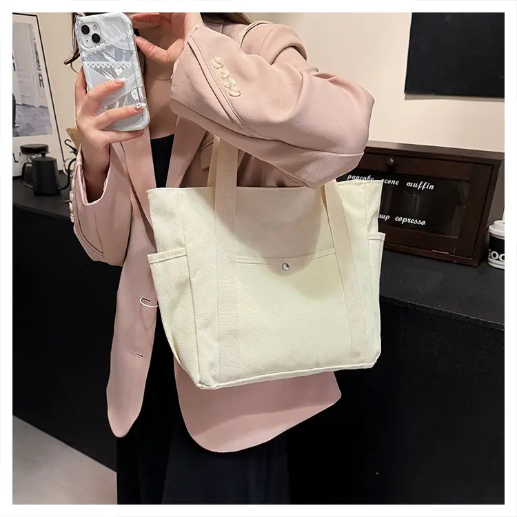 Canvas College Bag Large Capacity Shoulder Bag — feature 27