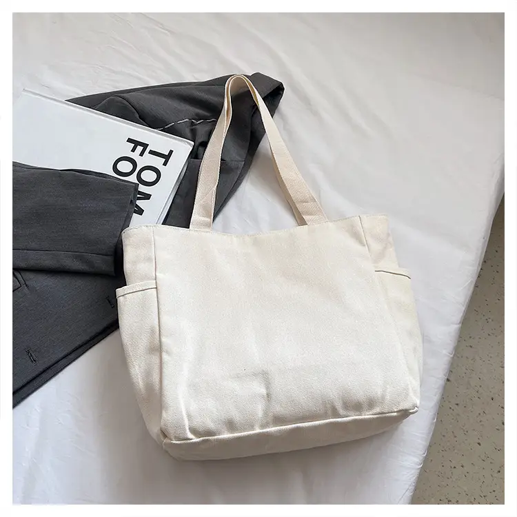 Canvas College Bag Large Capacity Shoulder Bag — feature 9