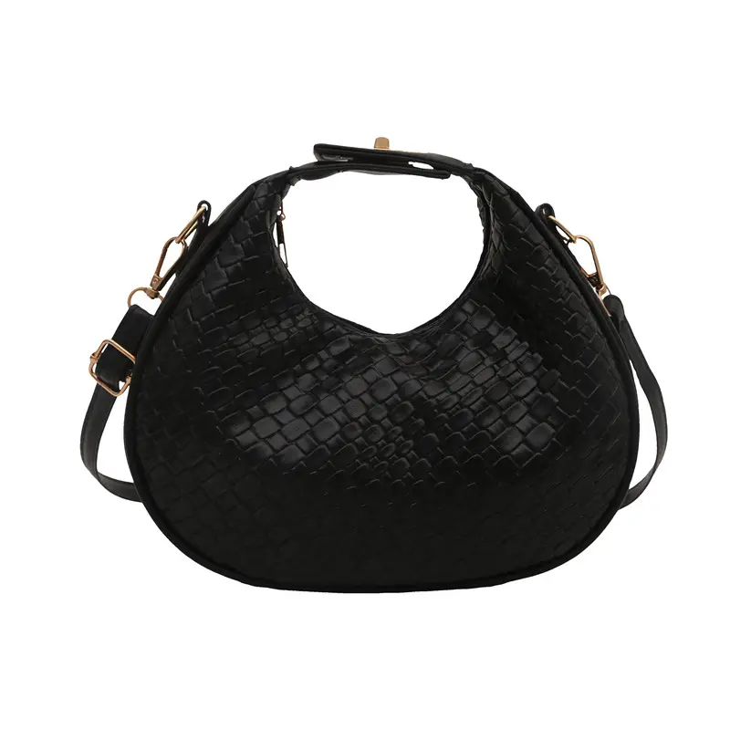 Brown Crocodile Leather Shoulder Bag 2024 - Image 9
