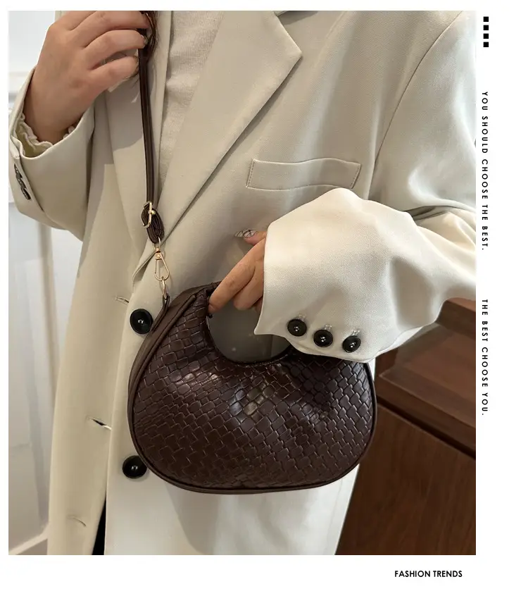 Brown Crocodile Leather Shoulder Bag 2024 — feature 1