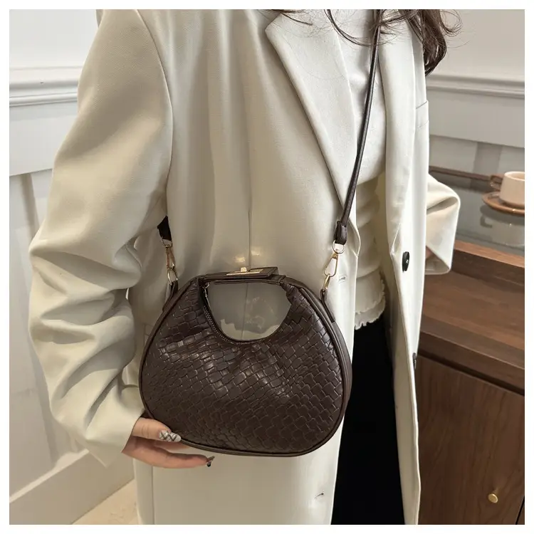 Brown Crocodile Leather Shoulder Bag 2024 — feature 12
