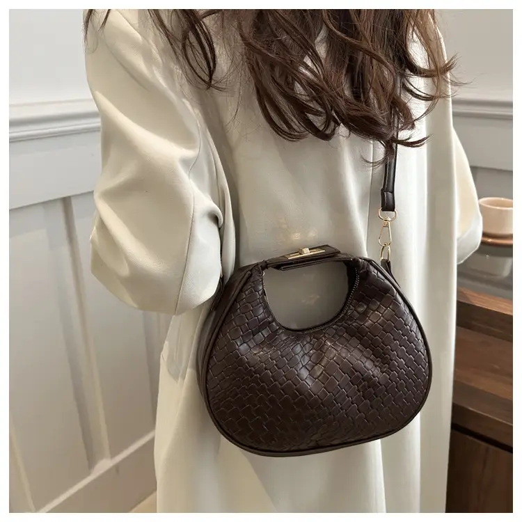Brown Crocodile Leather Shoulder Bag 2024 — feature 14
