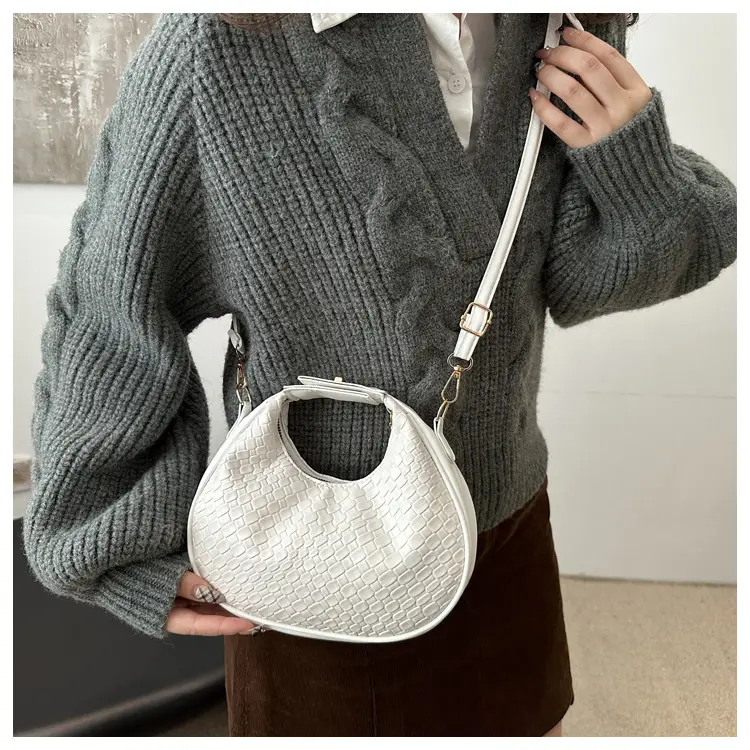 Brown Crocodile Leather Shoulder Bag 2024 — feature 9