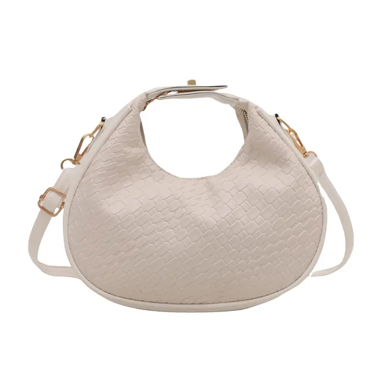 Brown Crocodile Leather Shoulder Bag 2024 - Image 3
