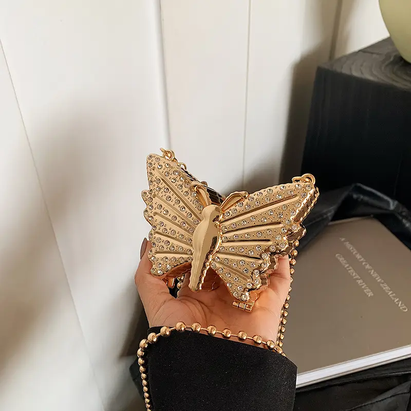 Butterfly Chain Bag for Women 2025 Mini Diamond Red - Image 6