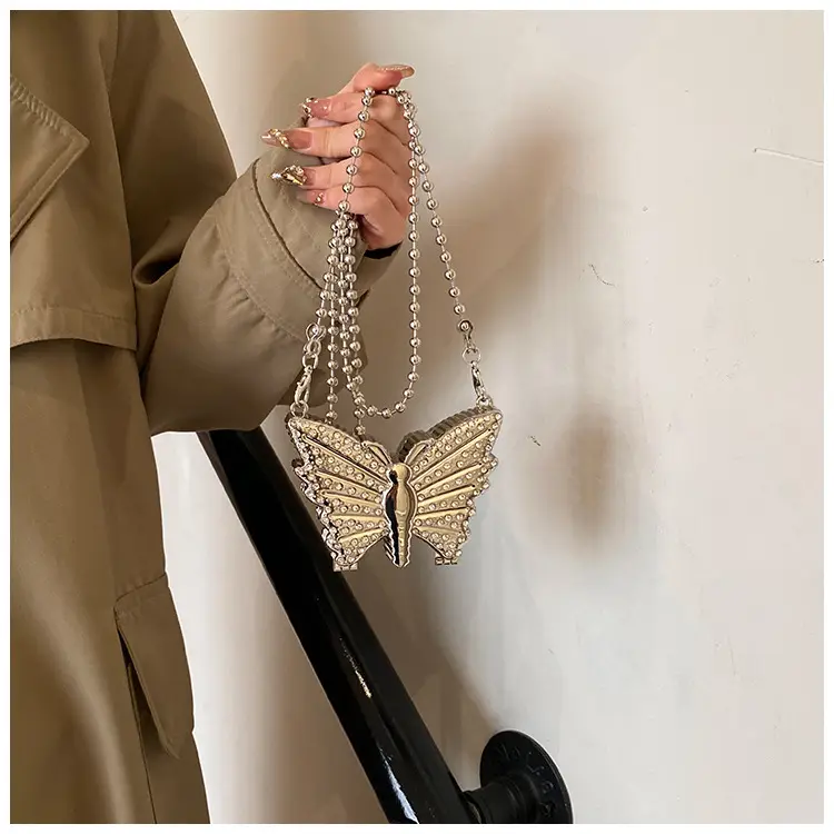 Butterfly Chain Bag for Women 2025 Mini Diamond Red — feature 12