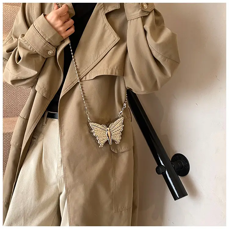 Butterfly Chain Bag for Women 2025 Mini Diamond Red — feature 13