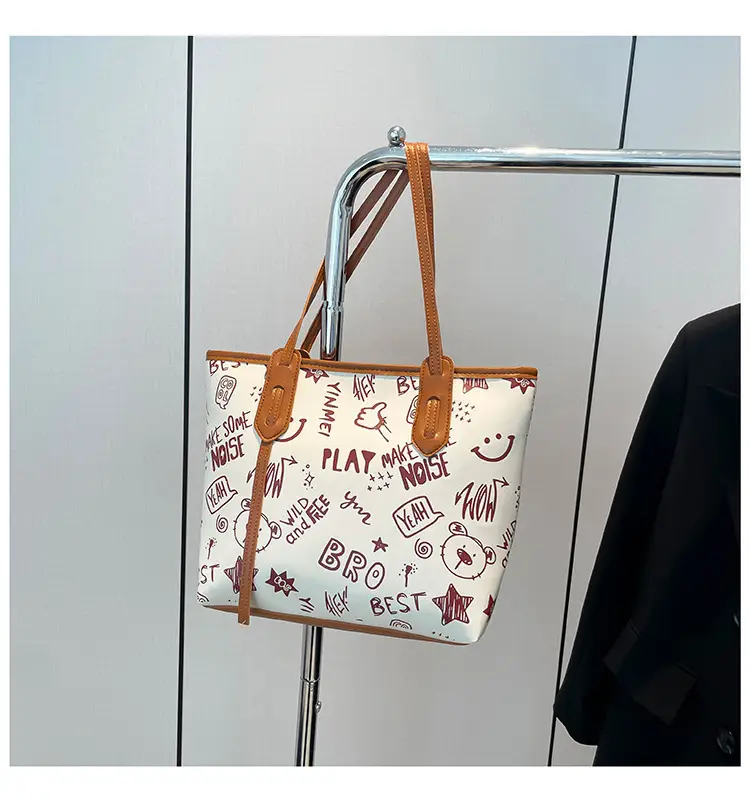Large Capacity Blue Graphic Tote Bag for Women — feature 20