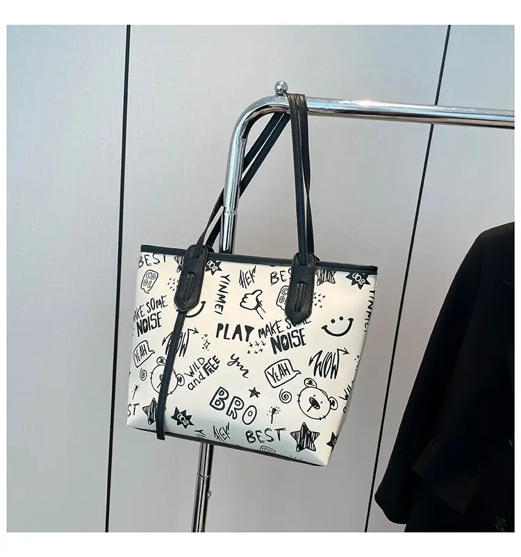 Large Capacity Blue Graphic Tote Bag for Women — feature 21