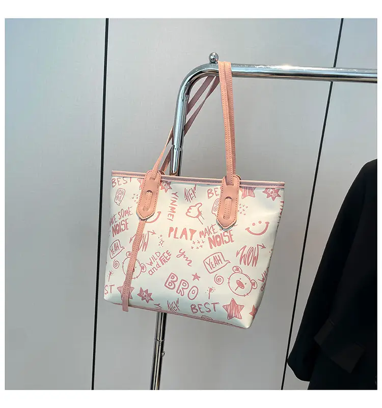 Large Capacity Blue Graphic Tote Bag for Women — feature 22