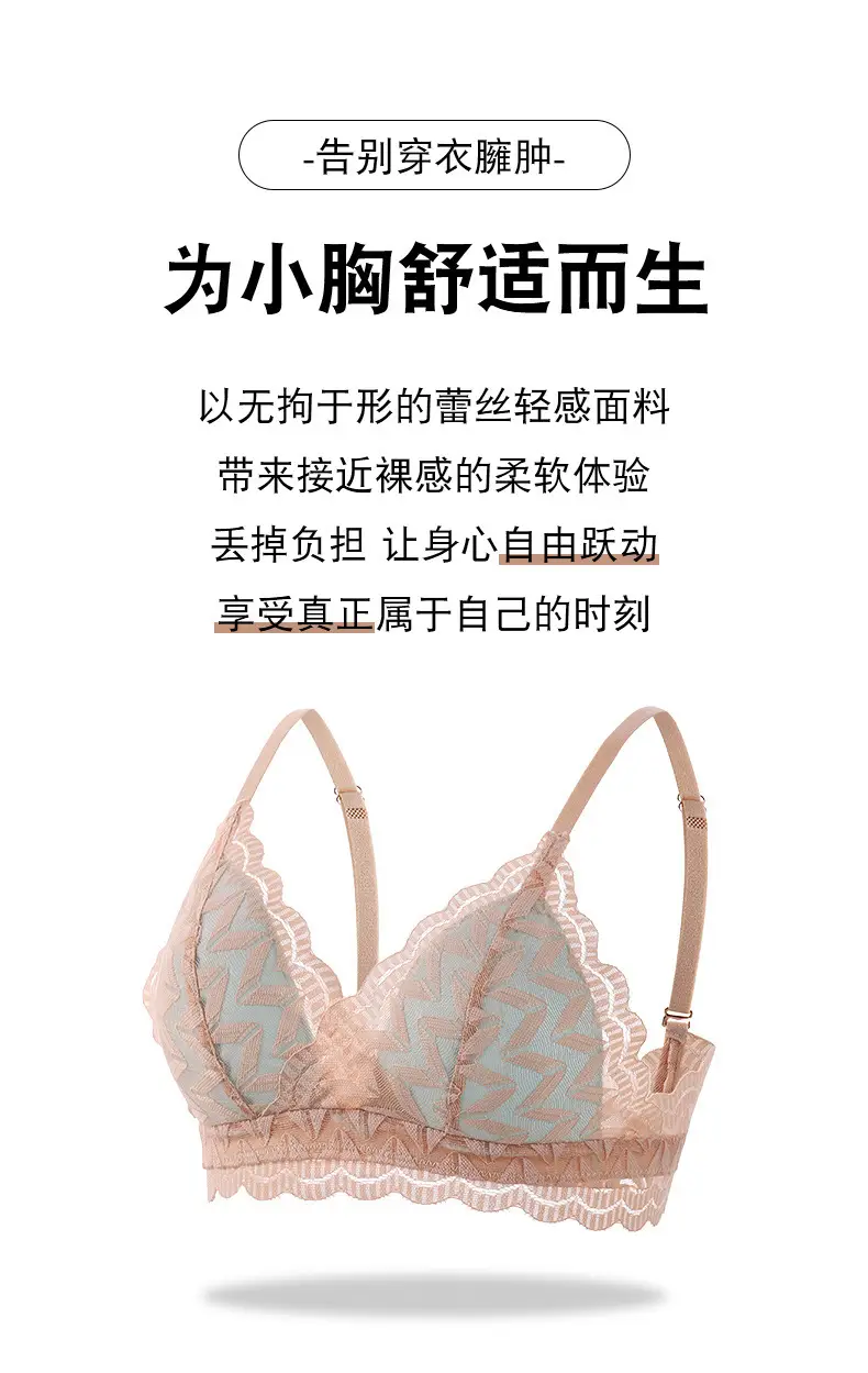 French Style Lace Bra Triangle Cup Anti-Sagging — feature 2