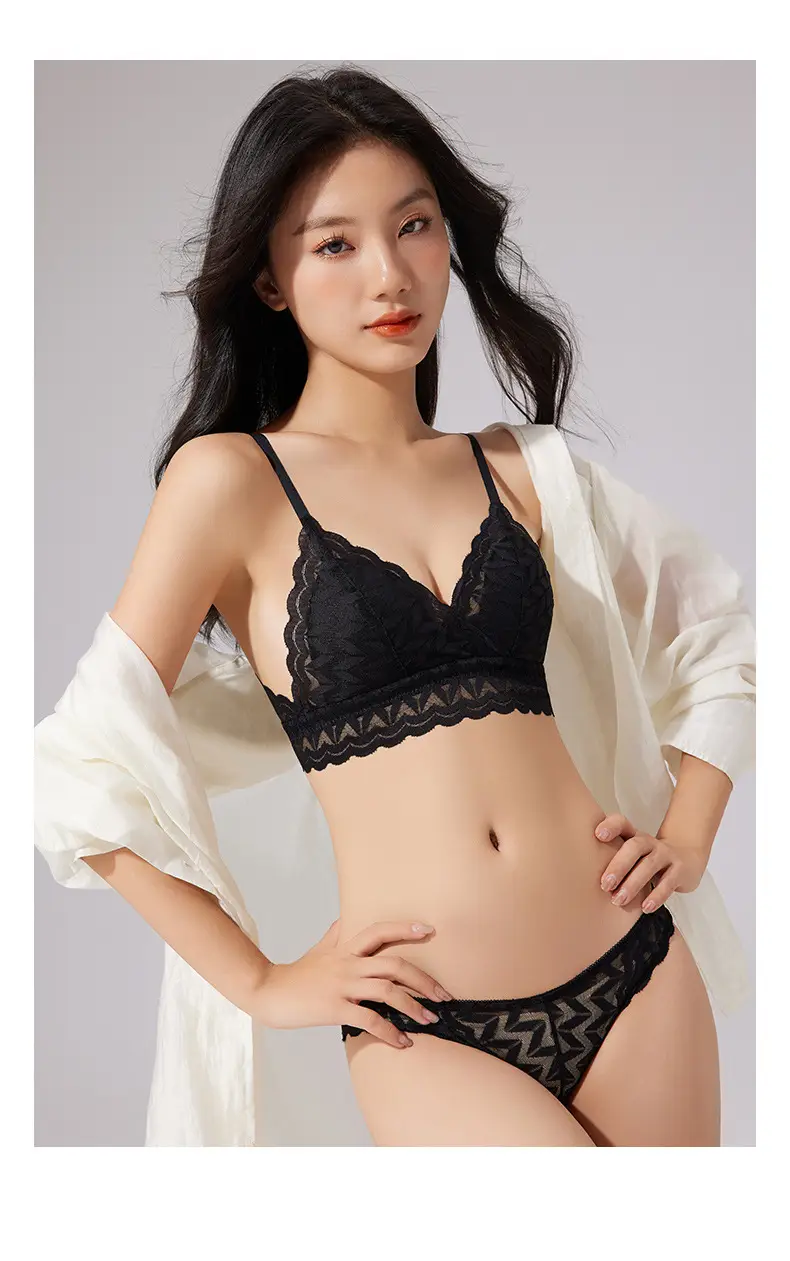 French Style Lace Bra Triangle Cup Anti-Sagging — feature 29