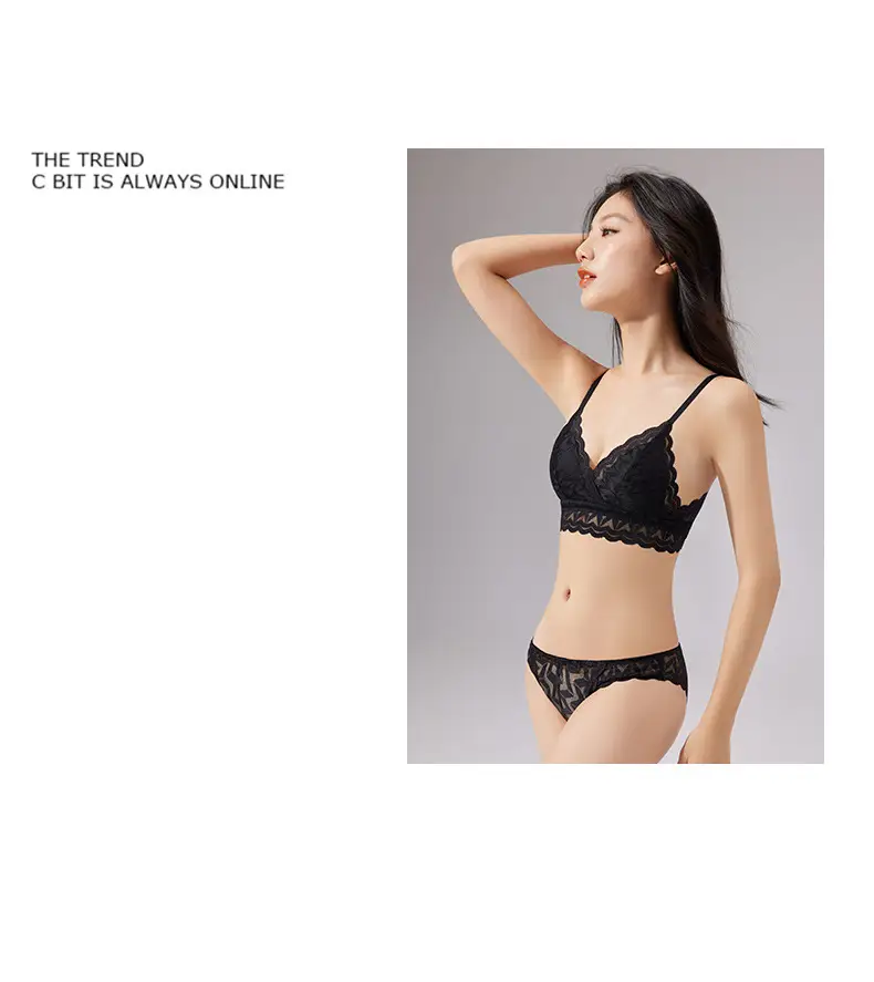 French Style Lace Bra Triangle Cup Anti-Sagging — feature 30