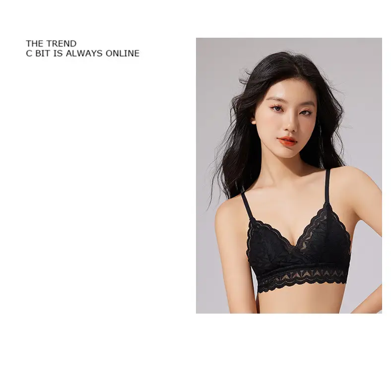 French Style Lace Bra Triangle Cup Anti-Sagging — feature 32