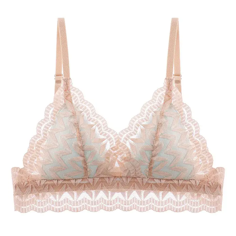 French Style Lace Bra Triangle Cup Anti-Sagging - Image 2