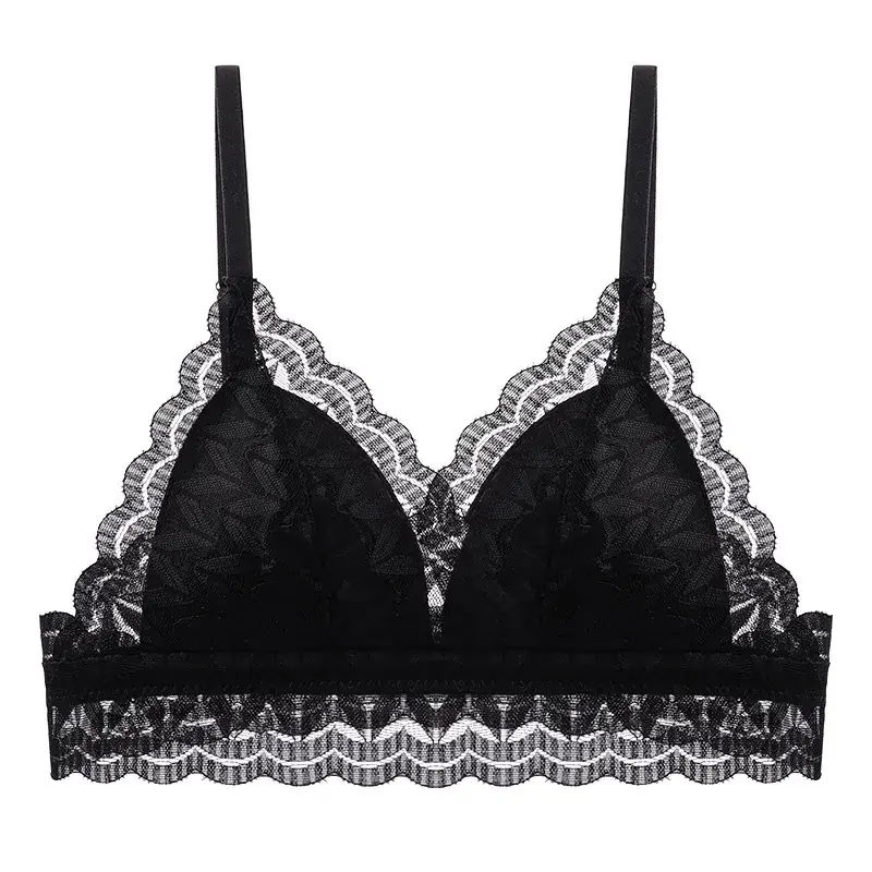 French Style Lace Bra Triangle Cup Anti-Sagging - Image 3