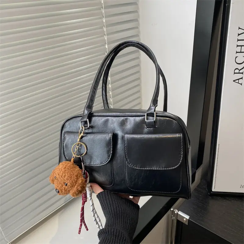 Vintage Black Shoulder Bag for Women 2024 New Trend - Image 3