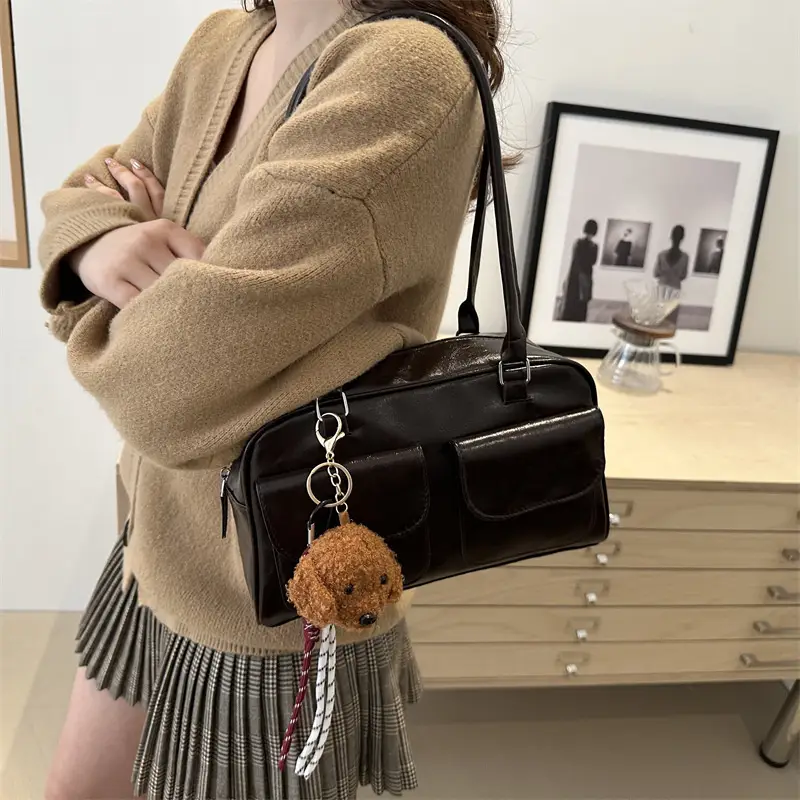 Vintage Black Shoulder Bag for Women 2024 New Trend - Image 4