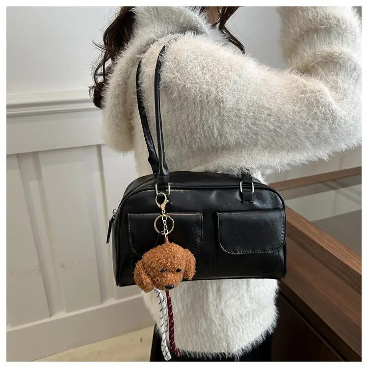 Vintage Black Shoulder Bag for Women 2024 New Trend — feature 17