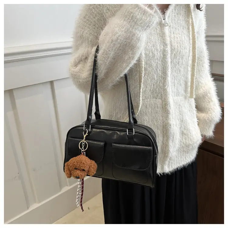 Vintage Black Shoulder Bag for Women 2024 New Trend — feature 18