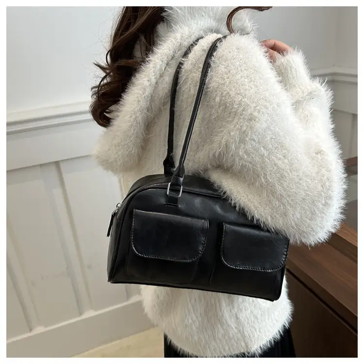 Vintage Black Shoulder Bag for Women 2024 New Trend — feature 19