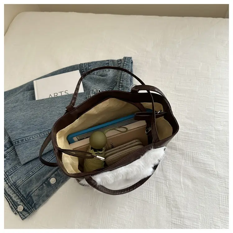 Cute Bear Face Shoulder Bag for Women Cream — feature 26