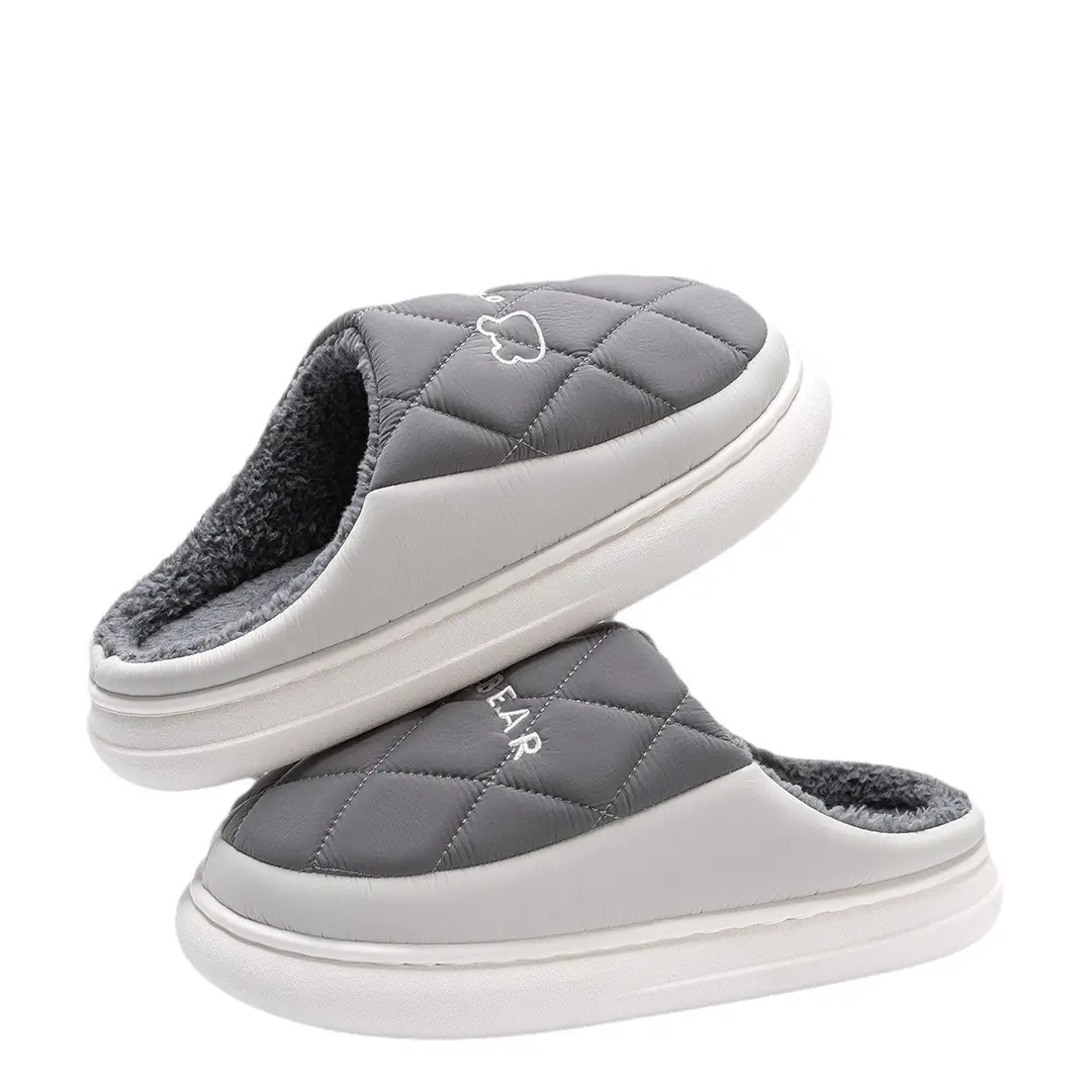 Waterproof Cotton Slippers for Men, Autumn and Winter 2026 New Style, Indoor Home Thick-Soled Non-Slip Cotton Slippers for Women, Suitable for Outdoor Wear - Image 8