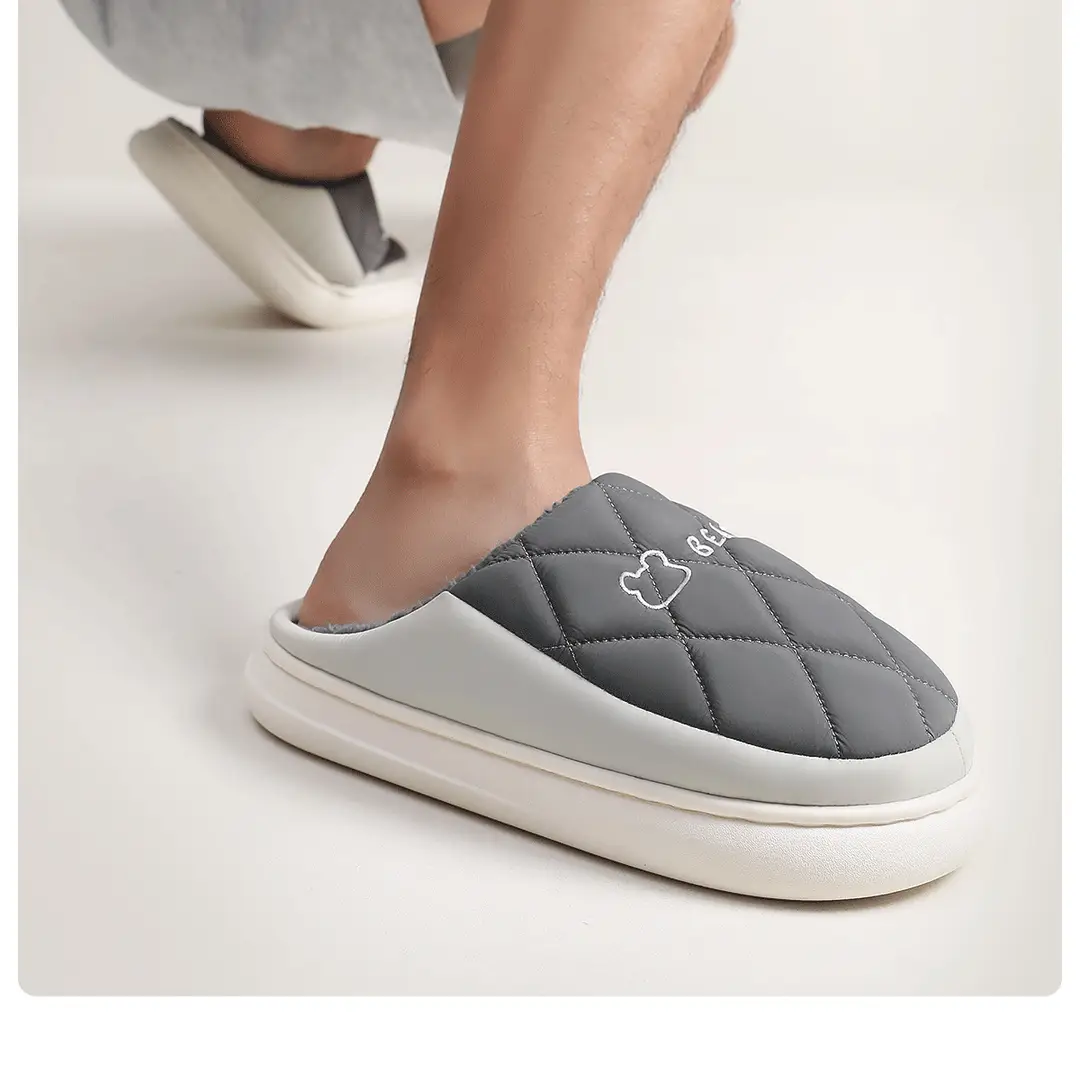 Waterproof Cotton Slippers for Men, Autumn and Winter 2026 New Style, Indoor Home Thick-Soled Non-Slip Cotton Slippers for Women, Suitable for Outdoor Wear — feature 4