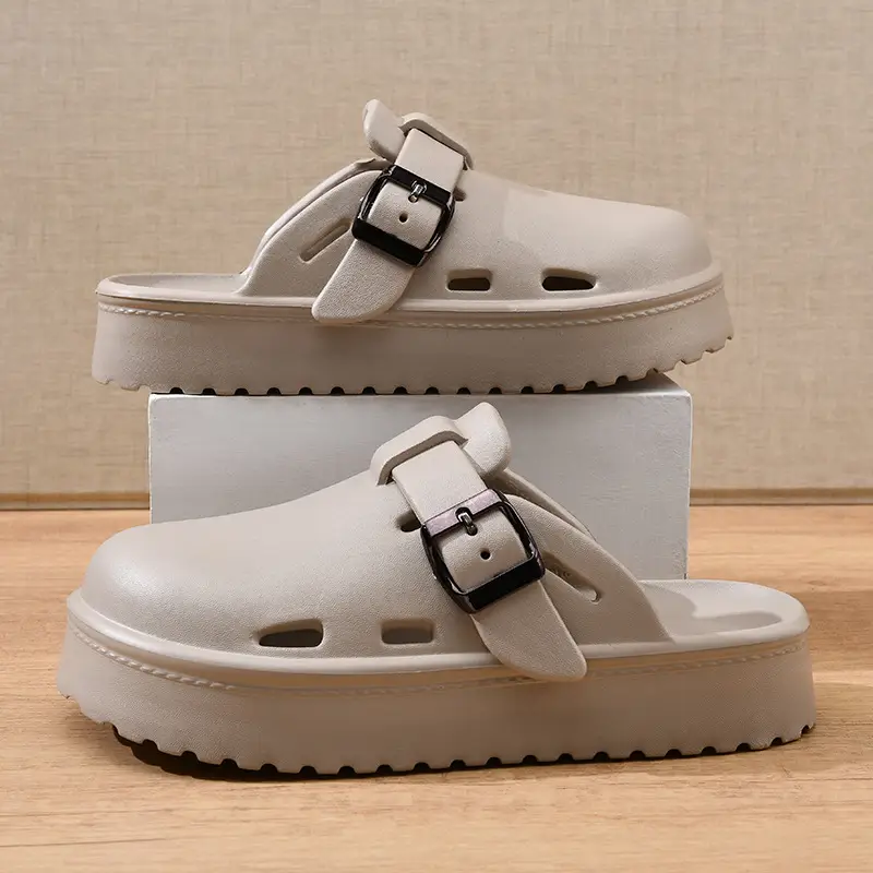 Baotou mop women's summer wear non-slip breathable slippers excrement-feeling thick-soled increased wear-resistant beach sandals