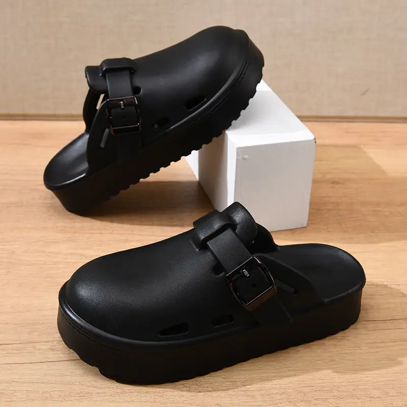 Baotou mop women's summer wear non-slip breathable slippers excrement-feeling thick-soled increased wear-resistant beach sandals