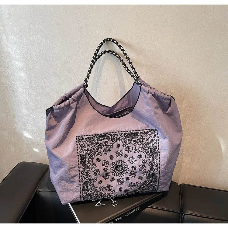 Retro Embroidered Nylon Tote Bag Women Large Capacity — feature 10